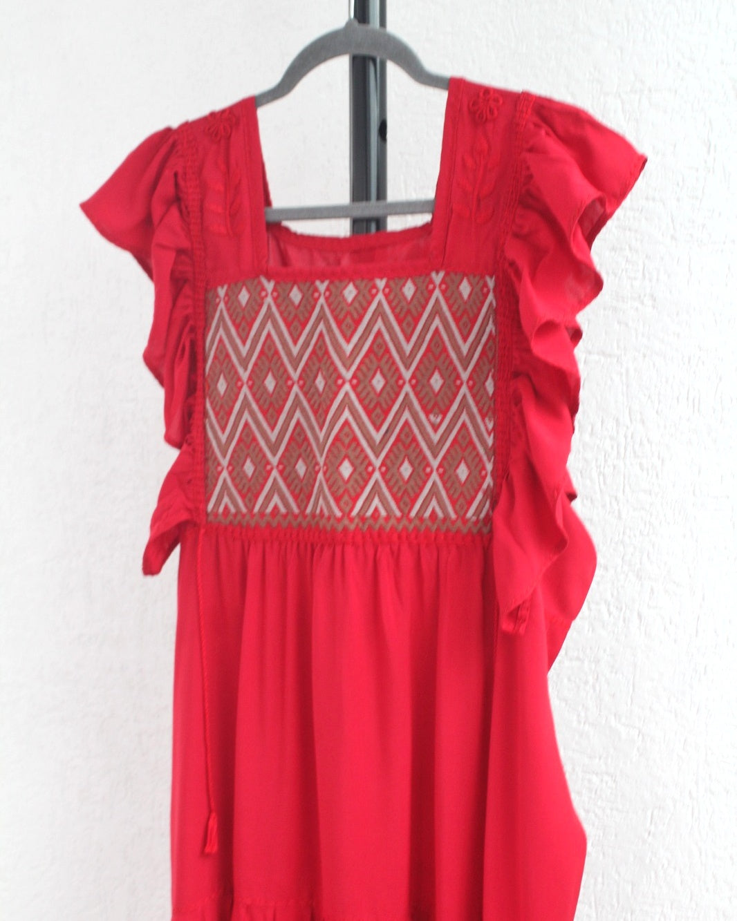 Vestido Josefina Rojo Beige Unitalla