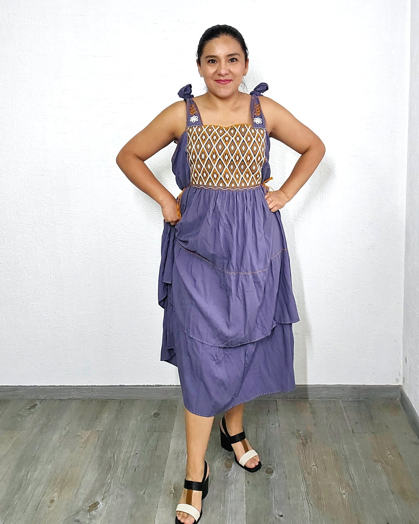 Vestido Fatima Telar Gris XL -XXL