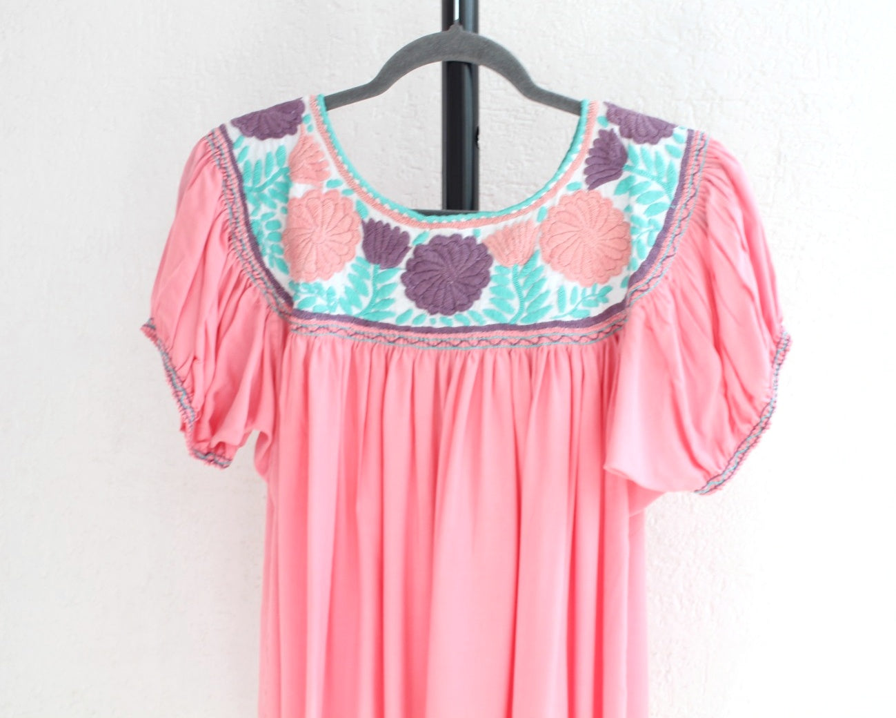 Blusa Aguacatenango Rosa Morado Turquesa