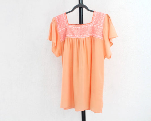 Blusa Tania Durazno Florecitas L - XL