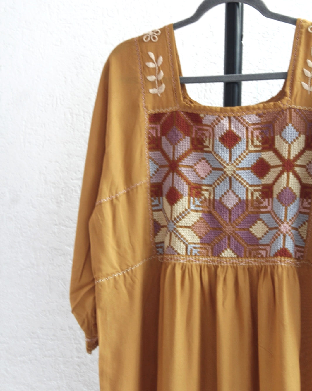 Vestido Julia Flores Manga  XL / XXL Amarillo