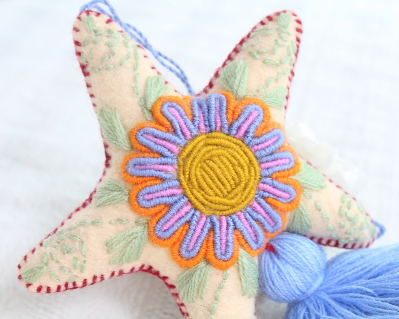 Estrella Rococo Naranja Azul Amarillo Verde