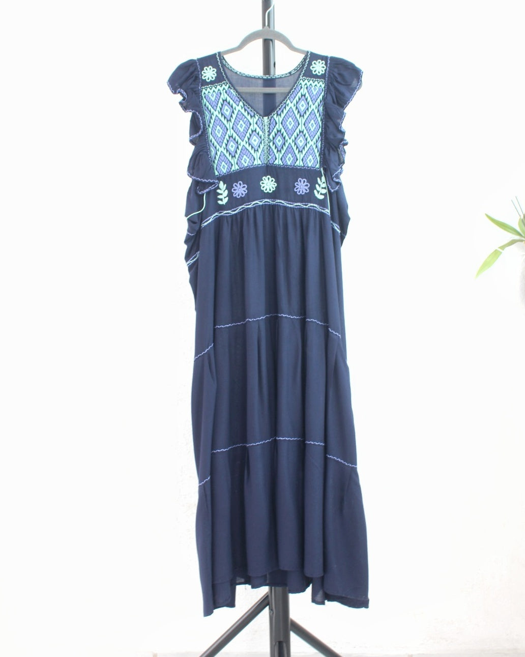 Vestido Antonia Azul Marino Menta 2XL