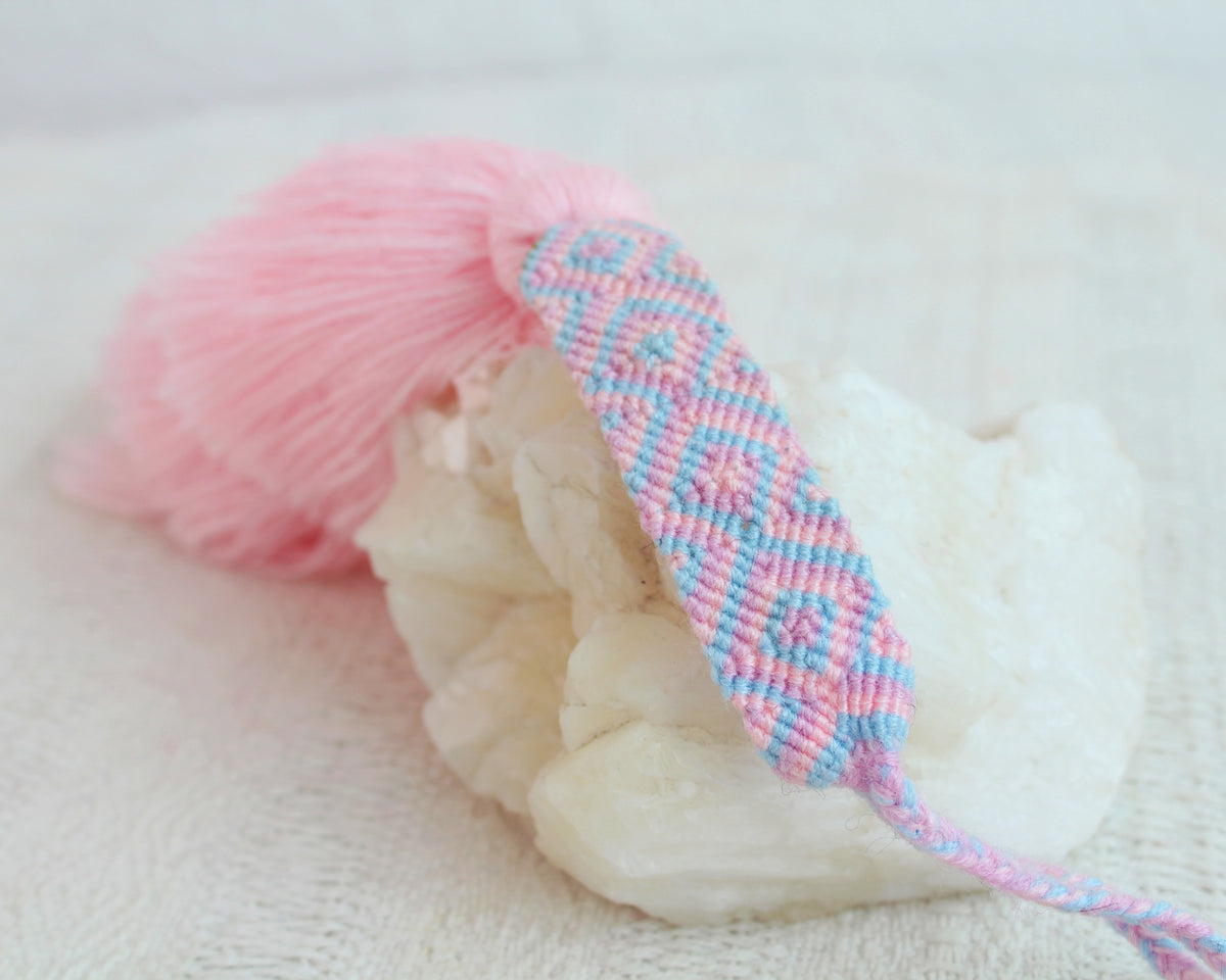 Campanitas con pulsera Rosa Azul