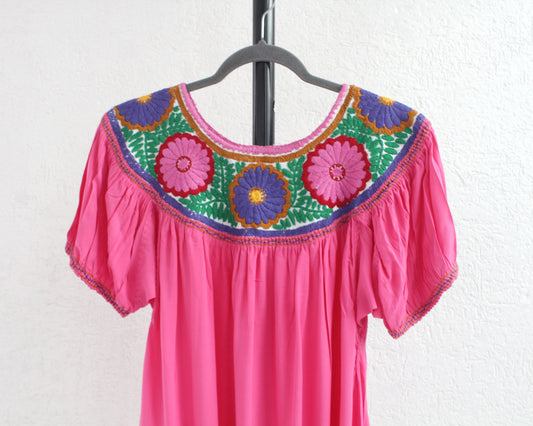 Blusa Aguacatenango Rosa Mx Morado Verde