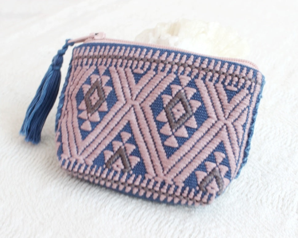 Mini Monedero Estrellas Azul Rosa