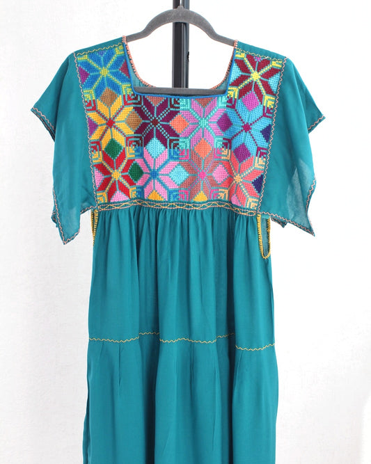 Vestido Maria Holanes Turquesa Colores Unitalla