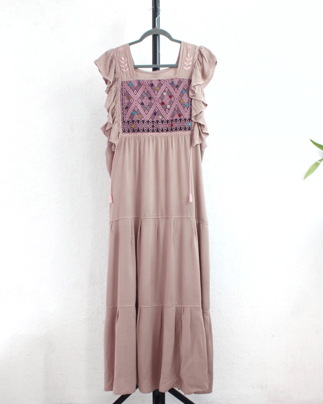 Vestido Josefina Beige Rosa Claro Unitalla