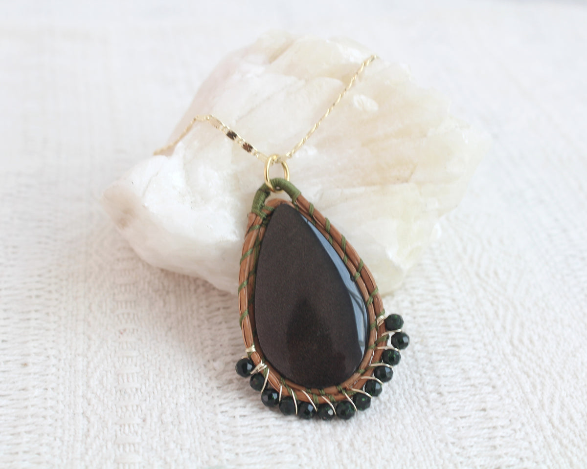 Collar Ocoxal Obsidiana