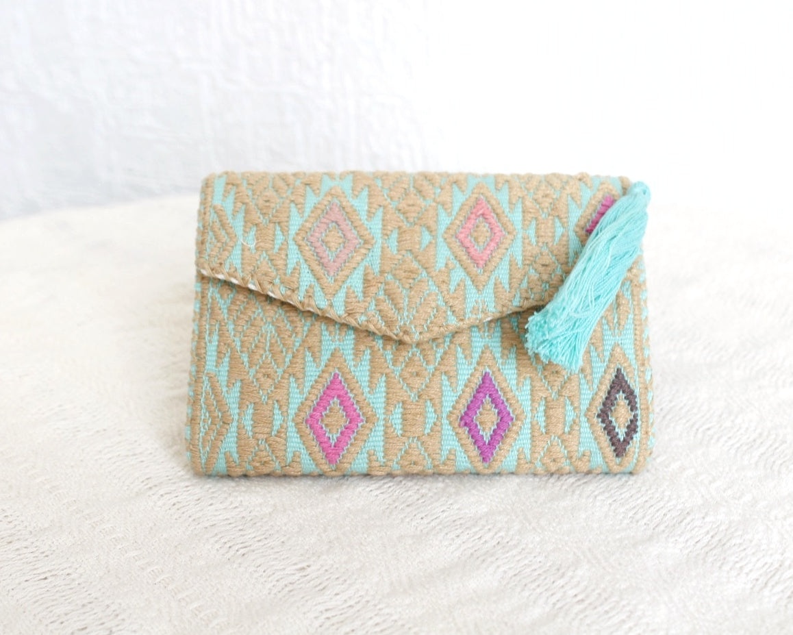 Cartera Estrellas Beige Aqua
