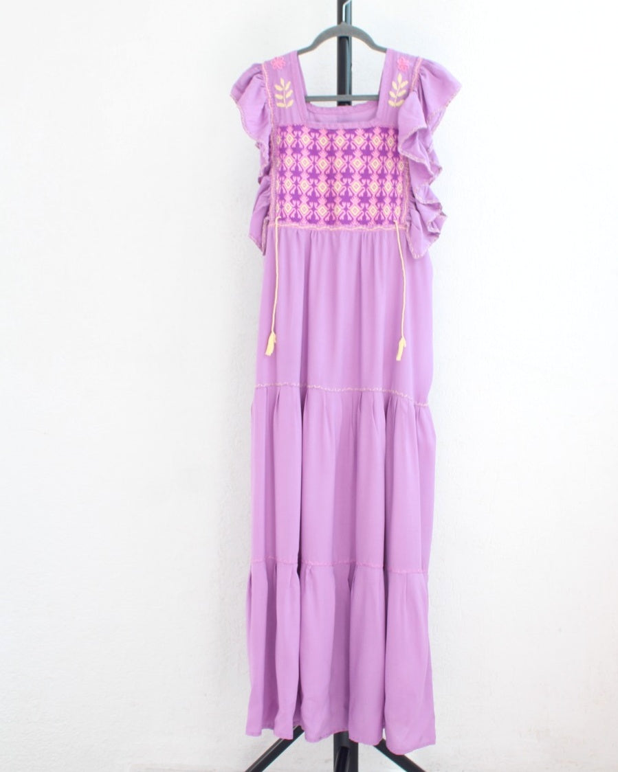 Vestido Josefina Lila Rosa Unitalla