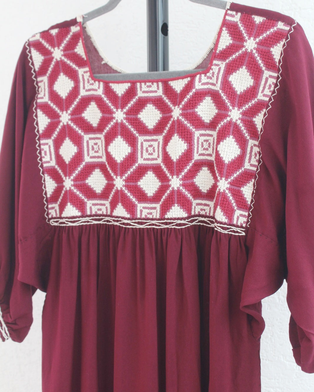 Vestido Maria Flores Vino Blanco L / XL