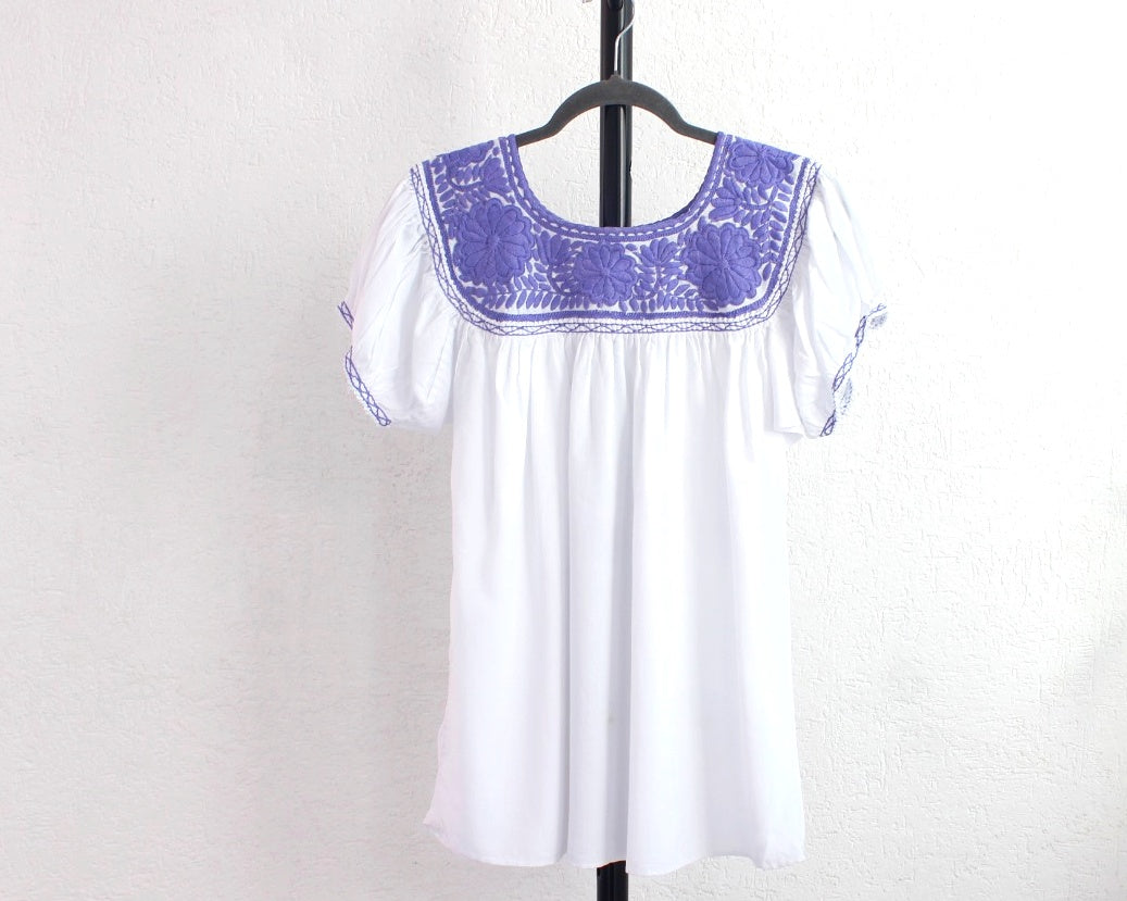 Blusa Aguacatenango Blanco Lila