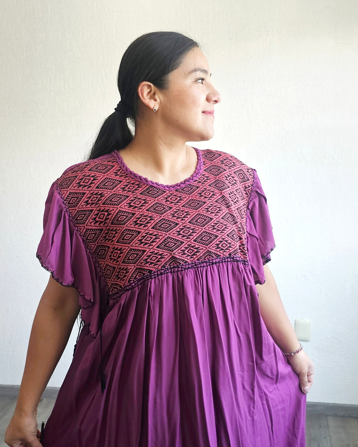 Vestido Margarita Estrellas Violeta  XL - XXL