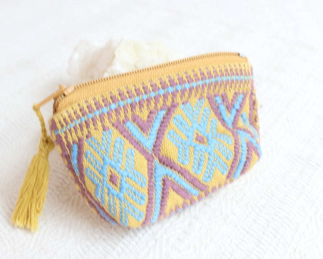 Mini Monedero Estrellas Amarillo Azul