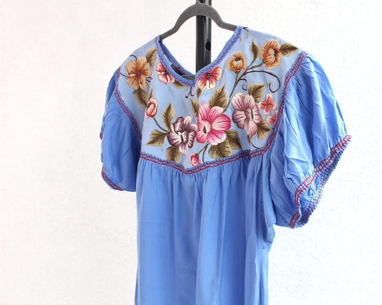 Blusa Abigail Flores Azul Claro XL - XXL