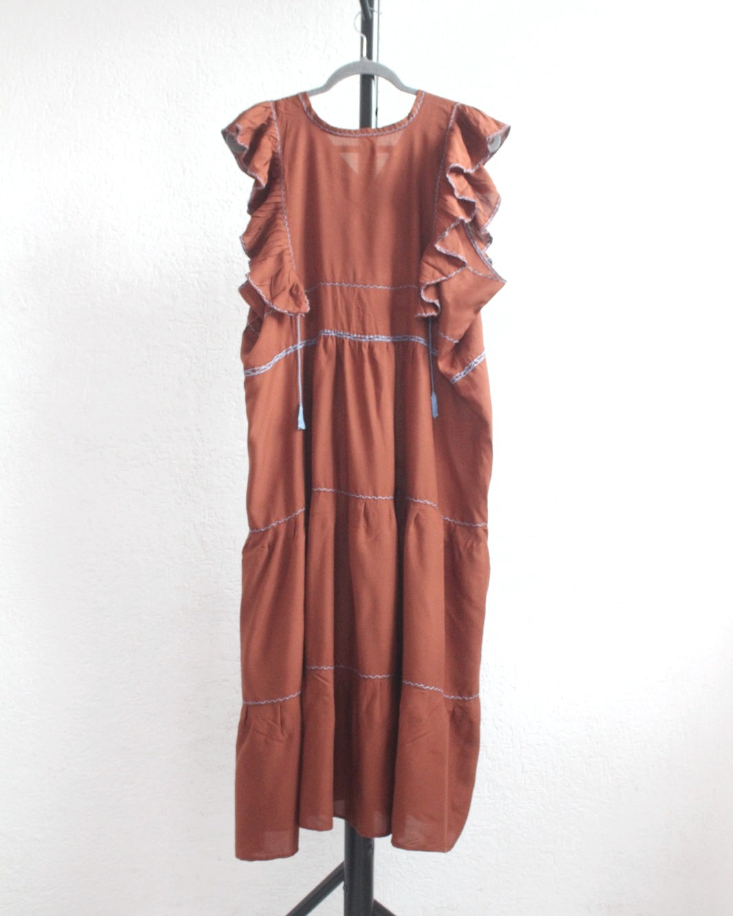Vestido Antonia Marrón Azul 2XL