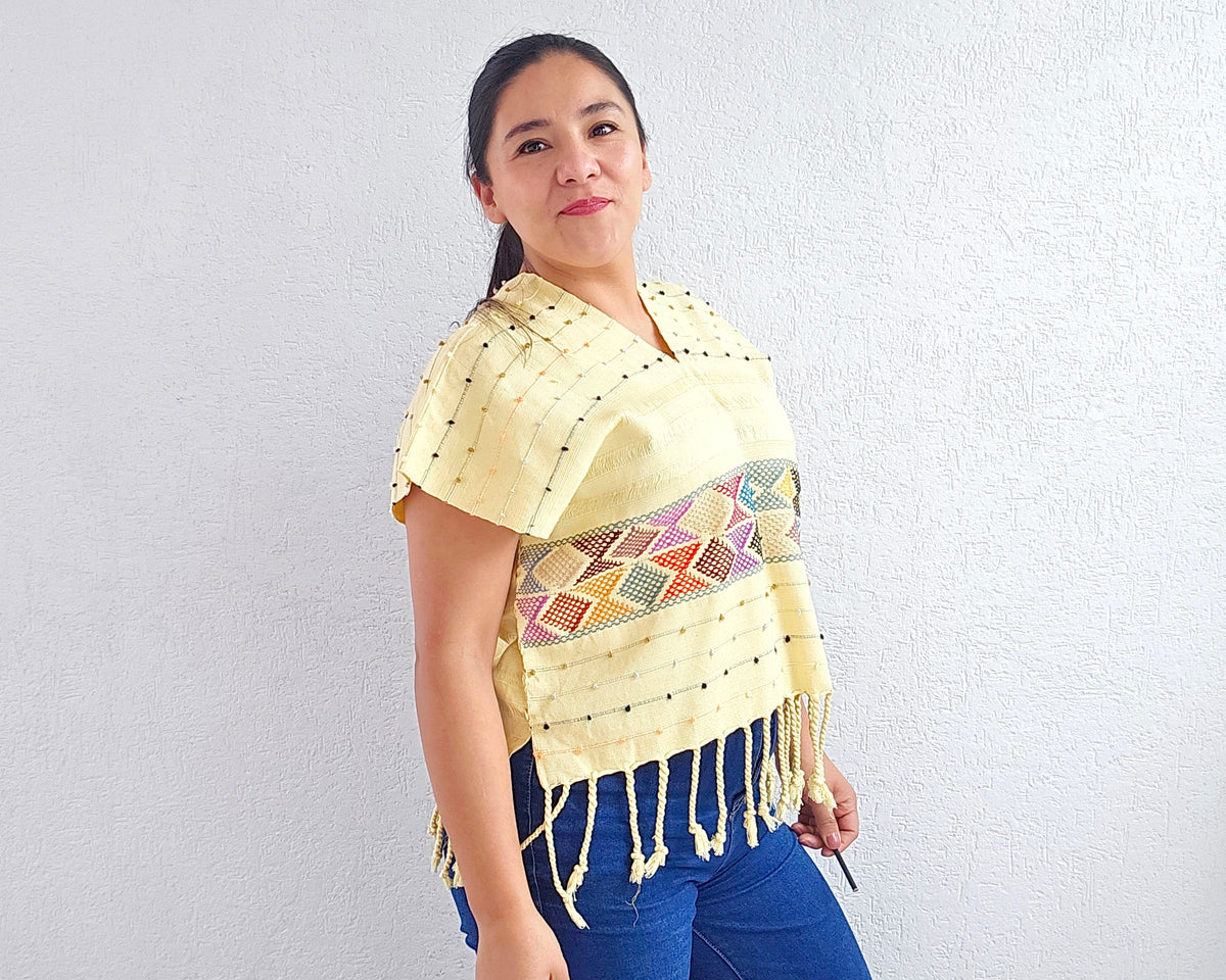 Huipil Cristy Amarillo Unitalla