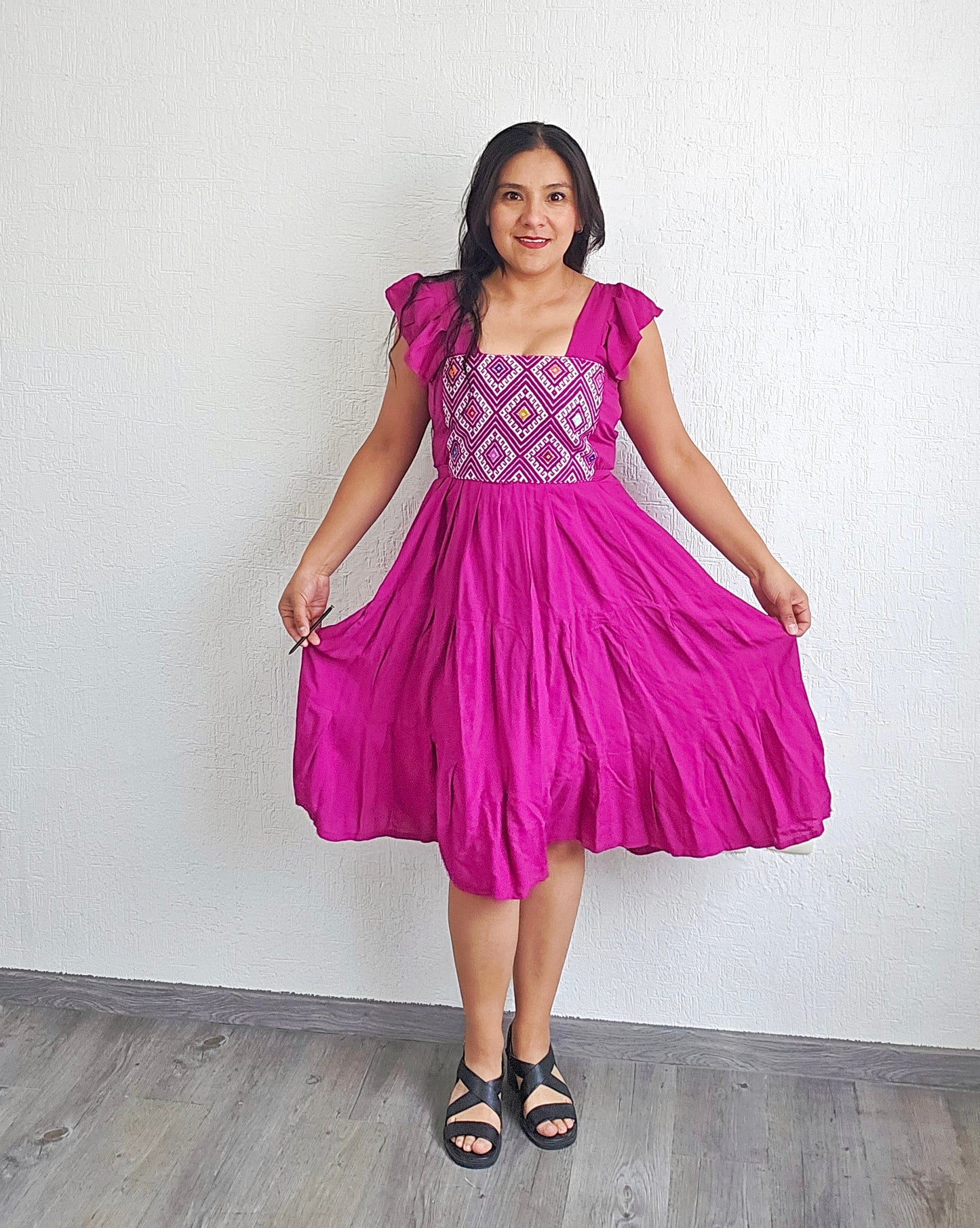 Vestido Anita Corto Bugambilia Blanco