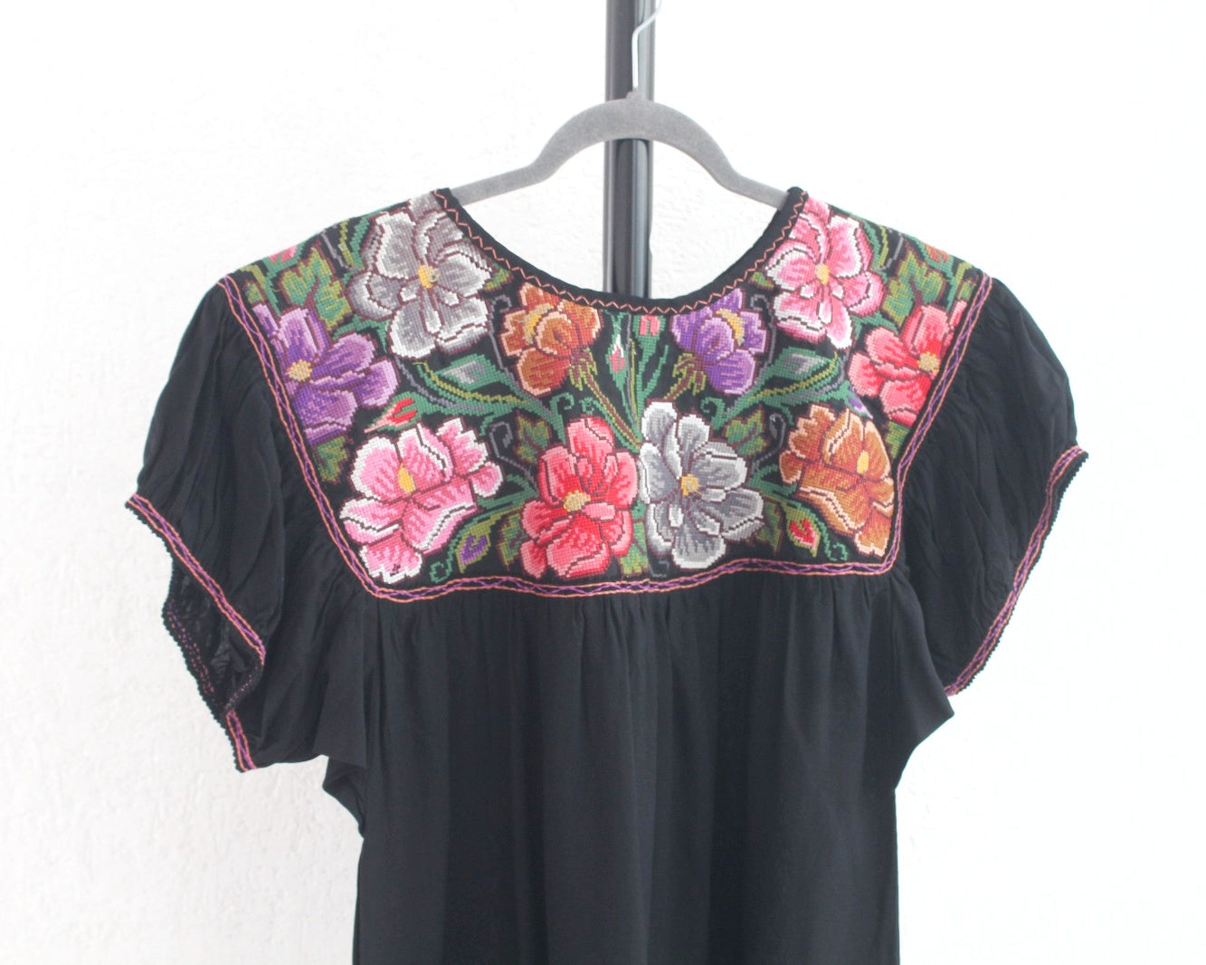 Blusa Abigail Flores Negro  XXL - XXXL
