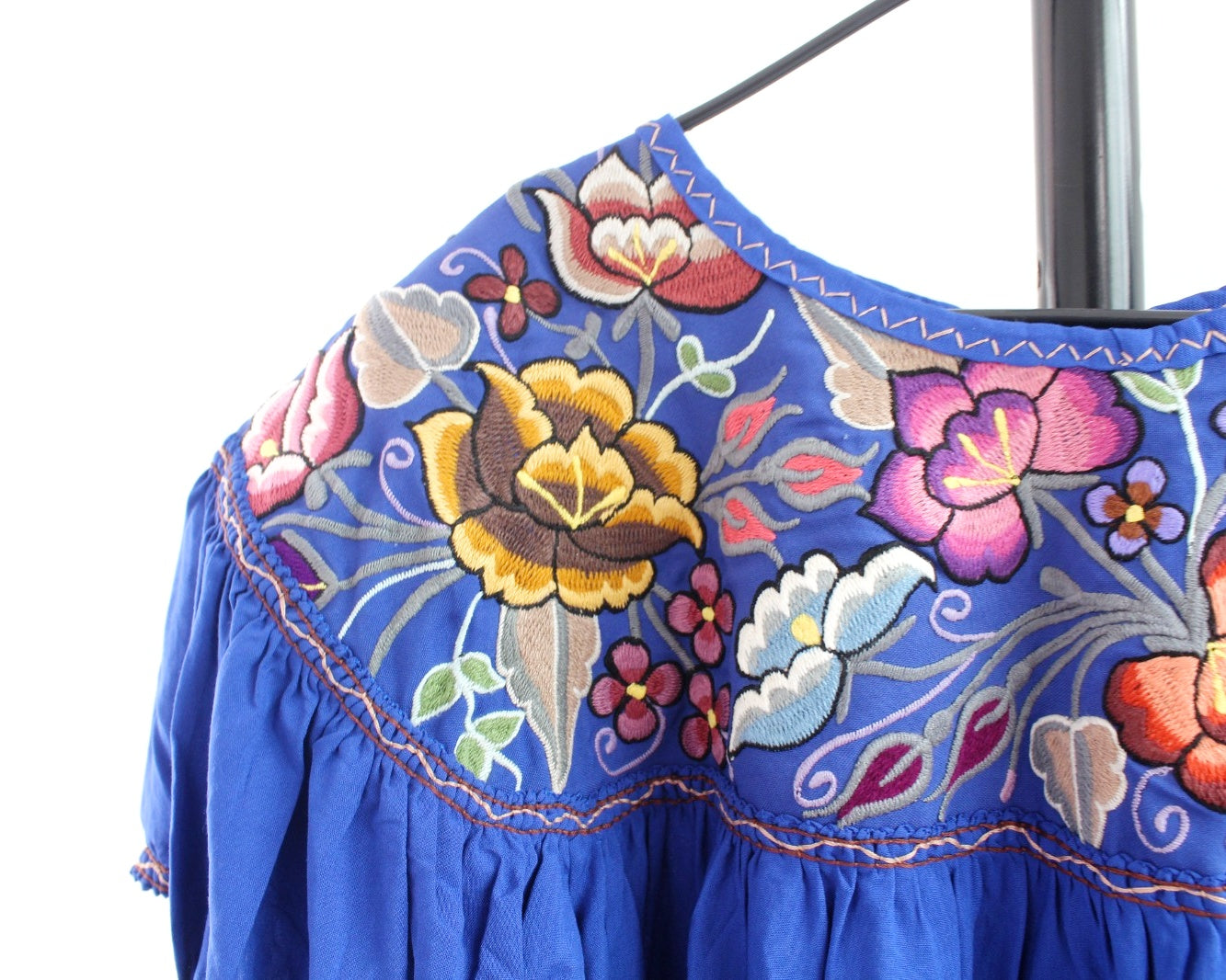 Blusa Abigail Flores Azul Rey XL - XXL