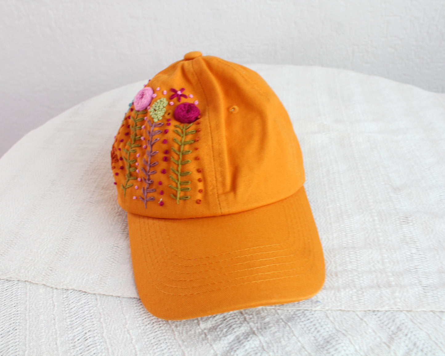 Gorra Flores Mostaza