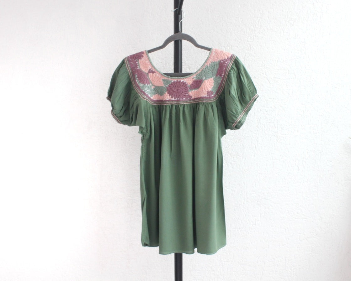 Blusa Aguacatenango Menta Rosa Vino