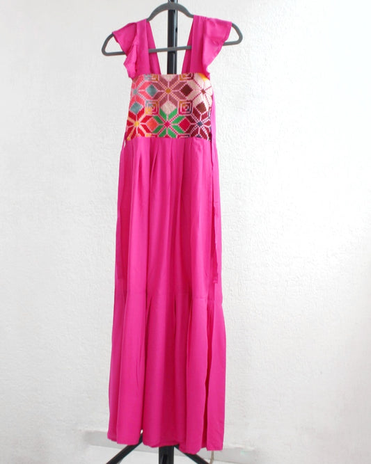 Vestido Anita Telar Largo Lila