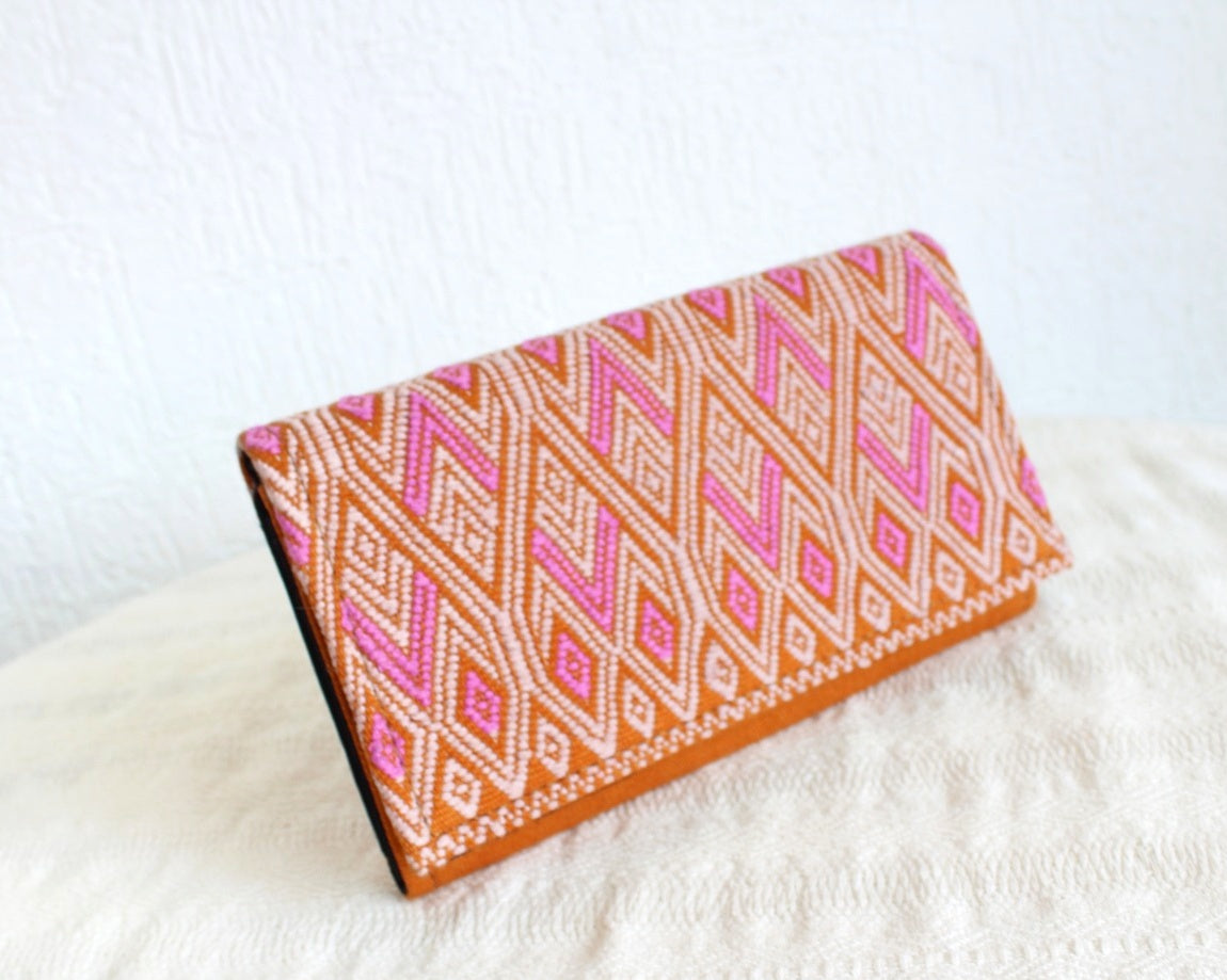Cartera Grande  Mostaza Rosa