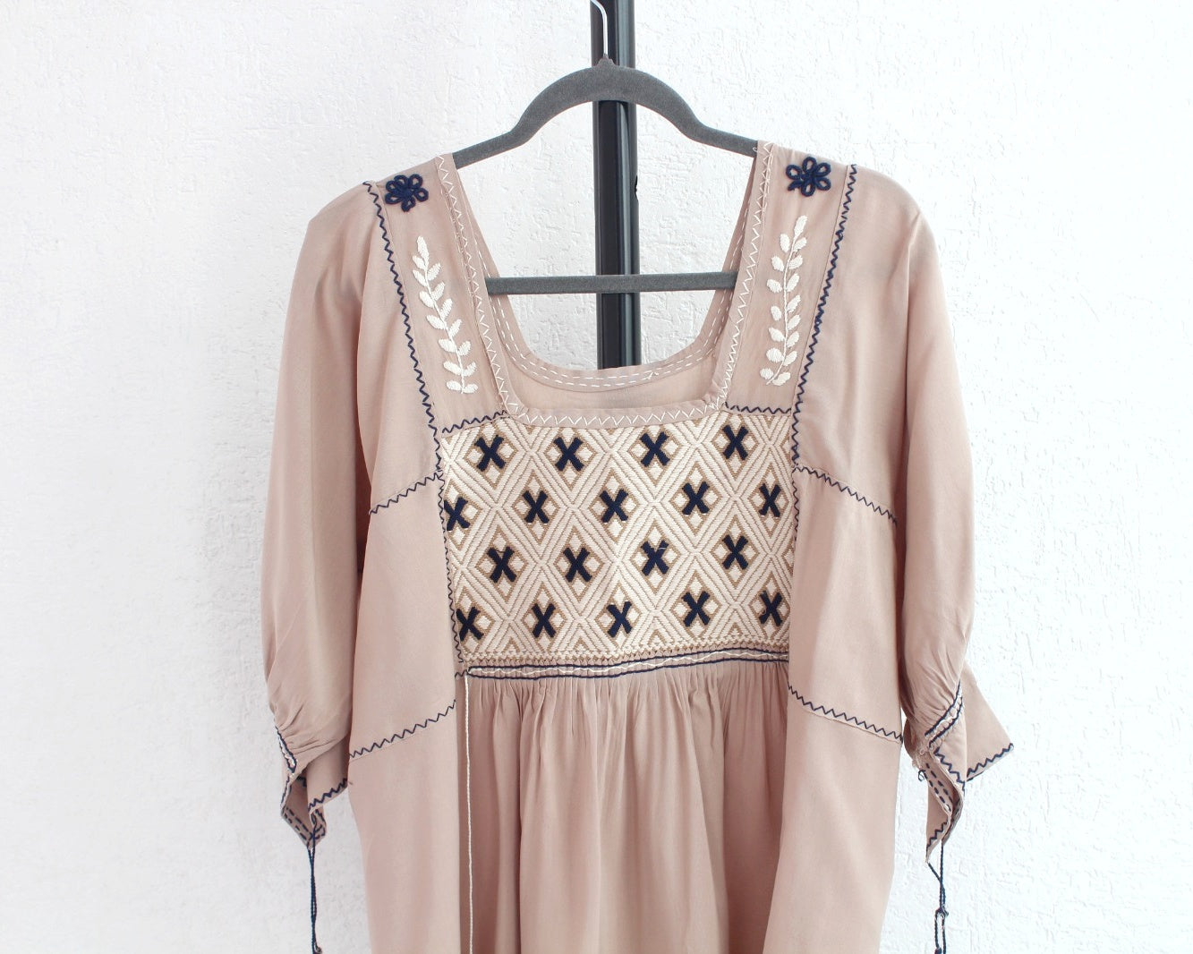Blusa Julia Beige Azul Unitalla