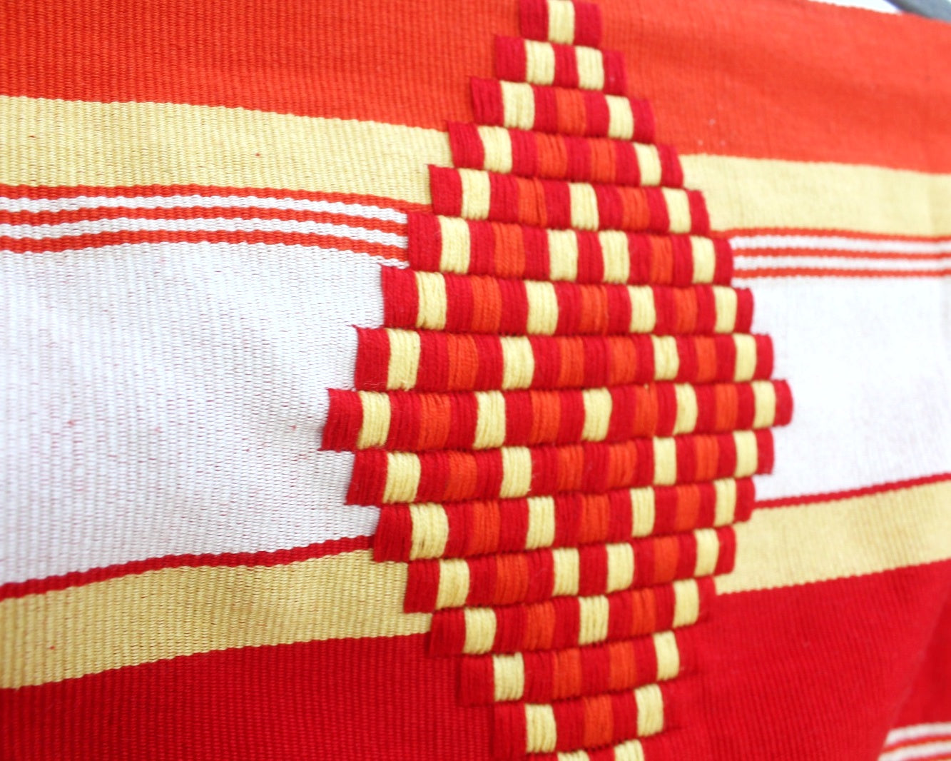 Jorongo Rombos Amarillo Rojo Blanco