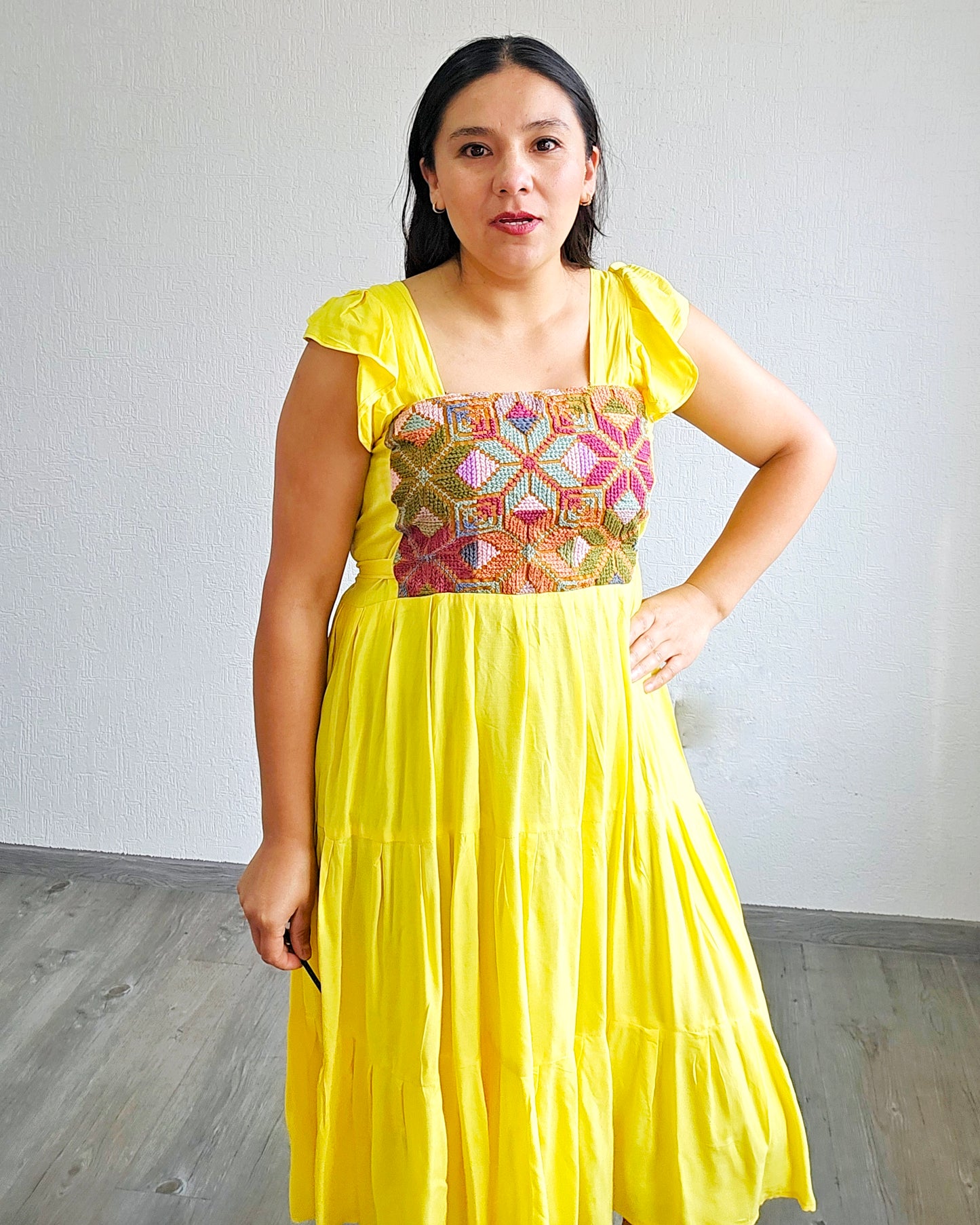 Vestido Anita Corto Amarillo