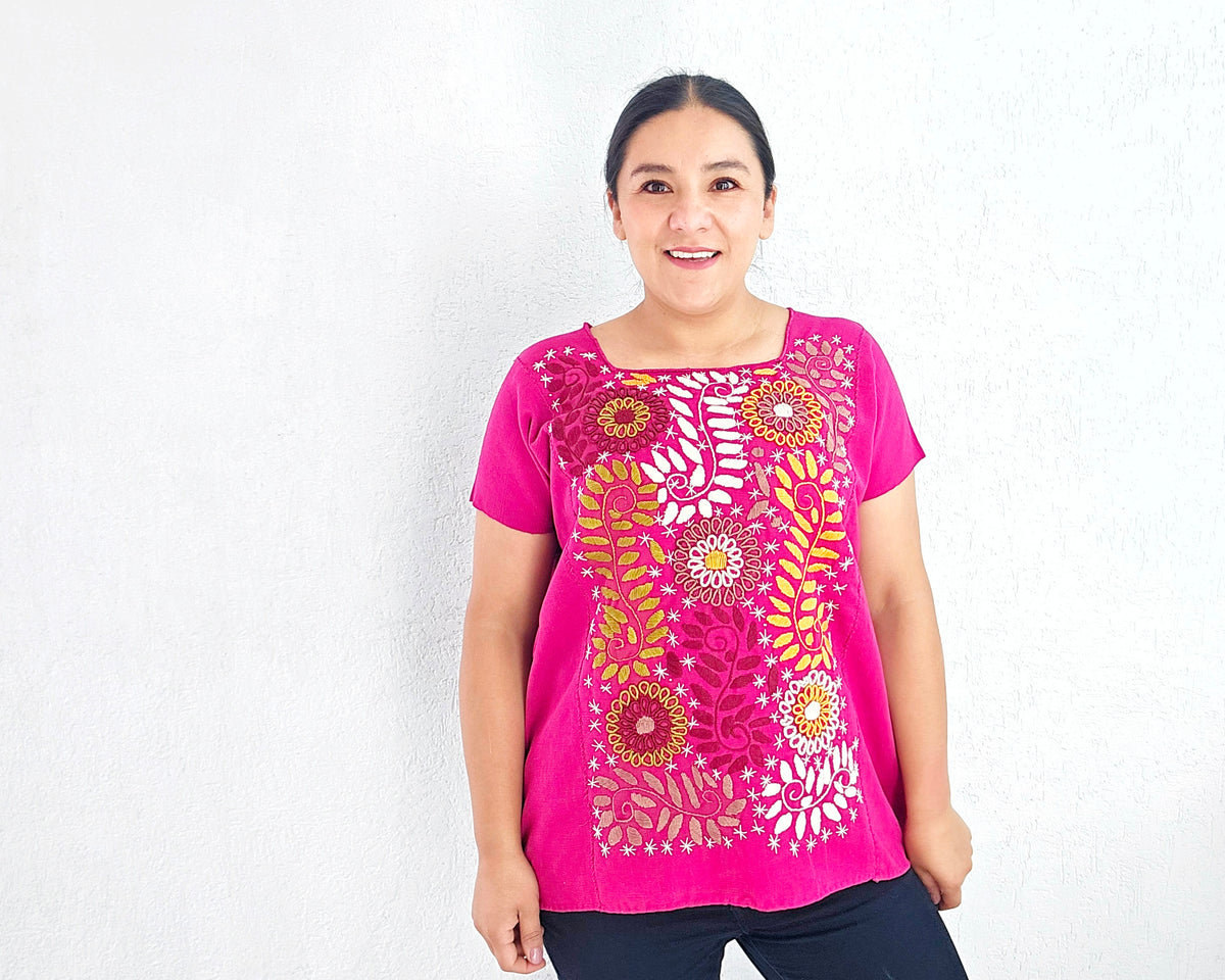 Huipil Flores Bugambilia XL - 2XL