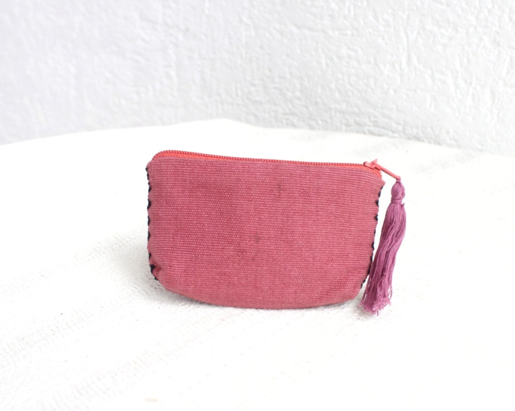 Mini Monedero Cosmos Coral Negro