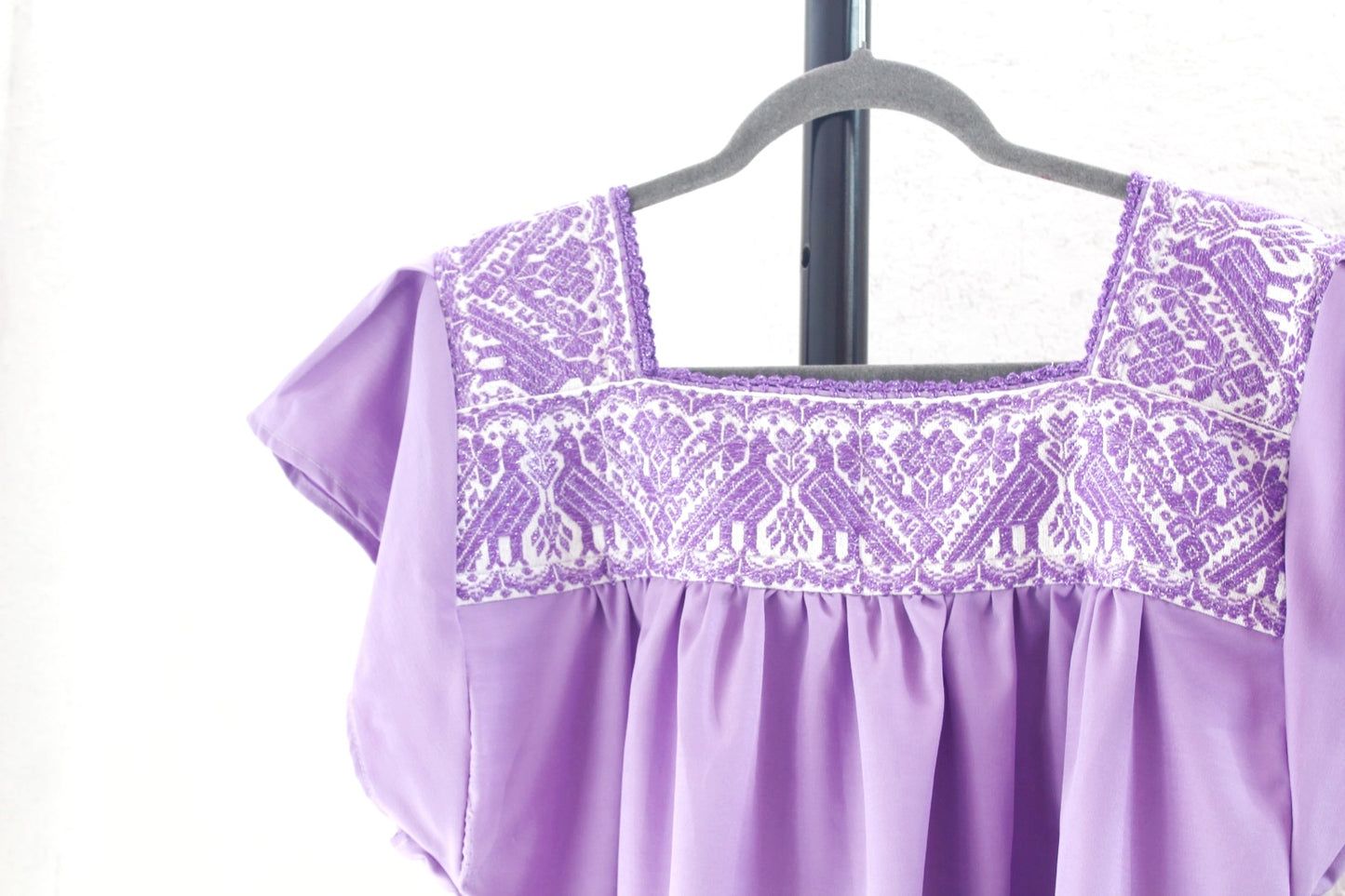 Blusa Bordada Tania Lila Pajaritos CH - M
