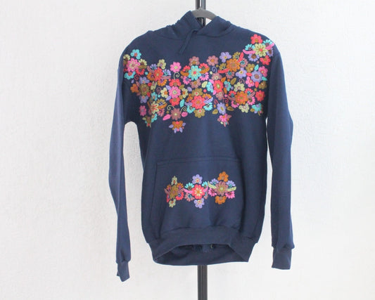 Sudadera L Flores Azul Marino