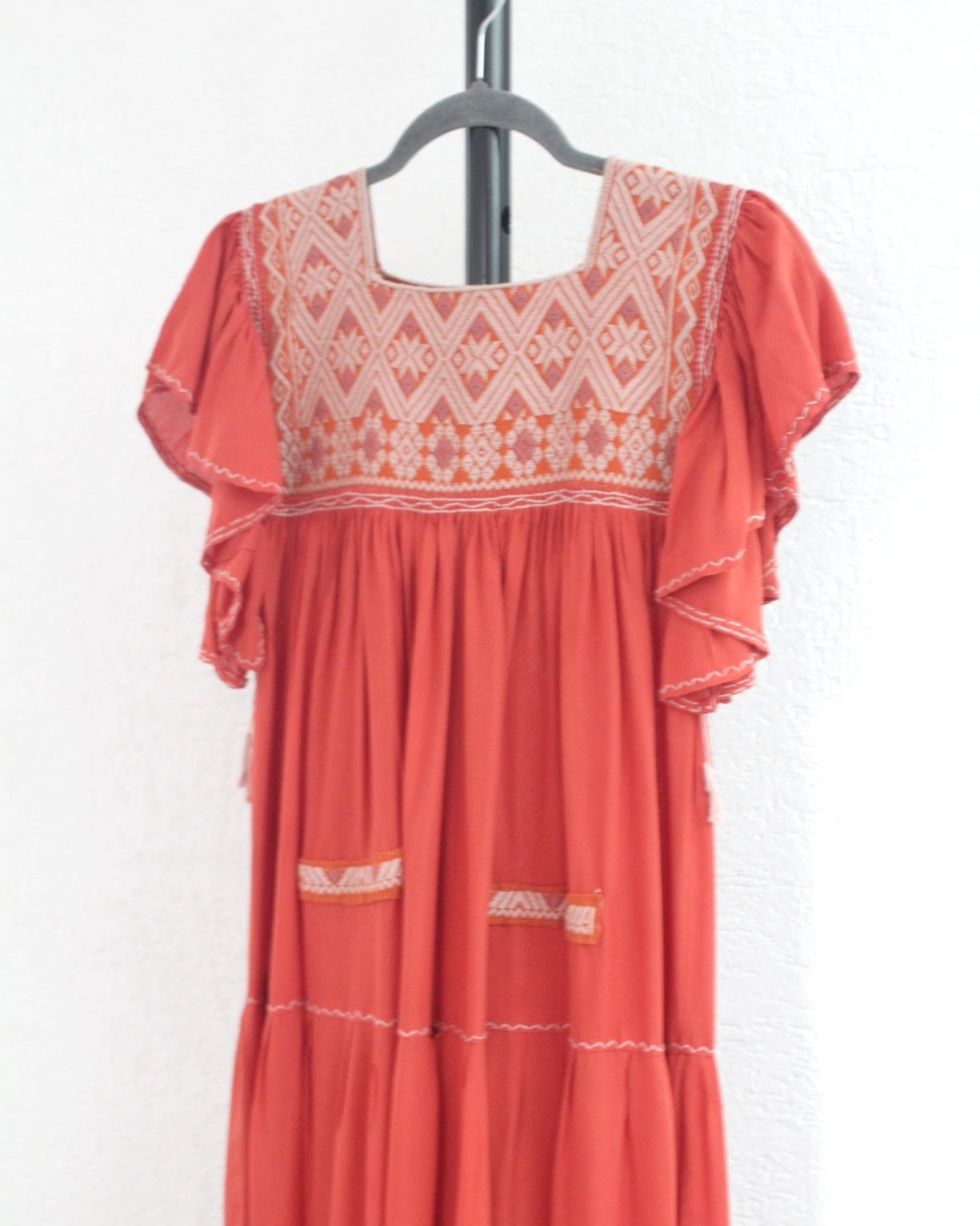 Vestido Cristiana Rombos Naranja Ch -M