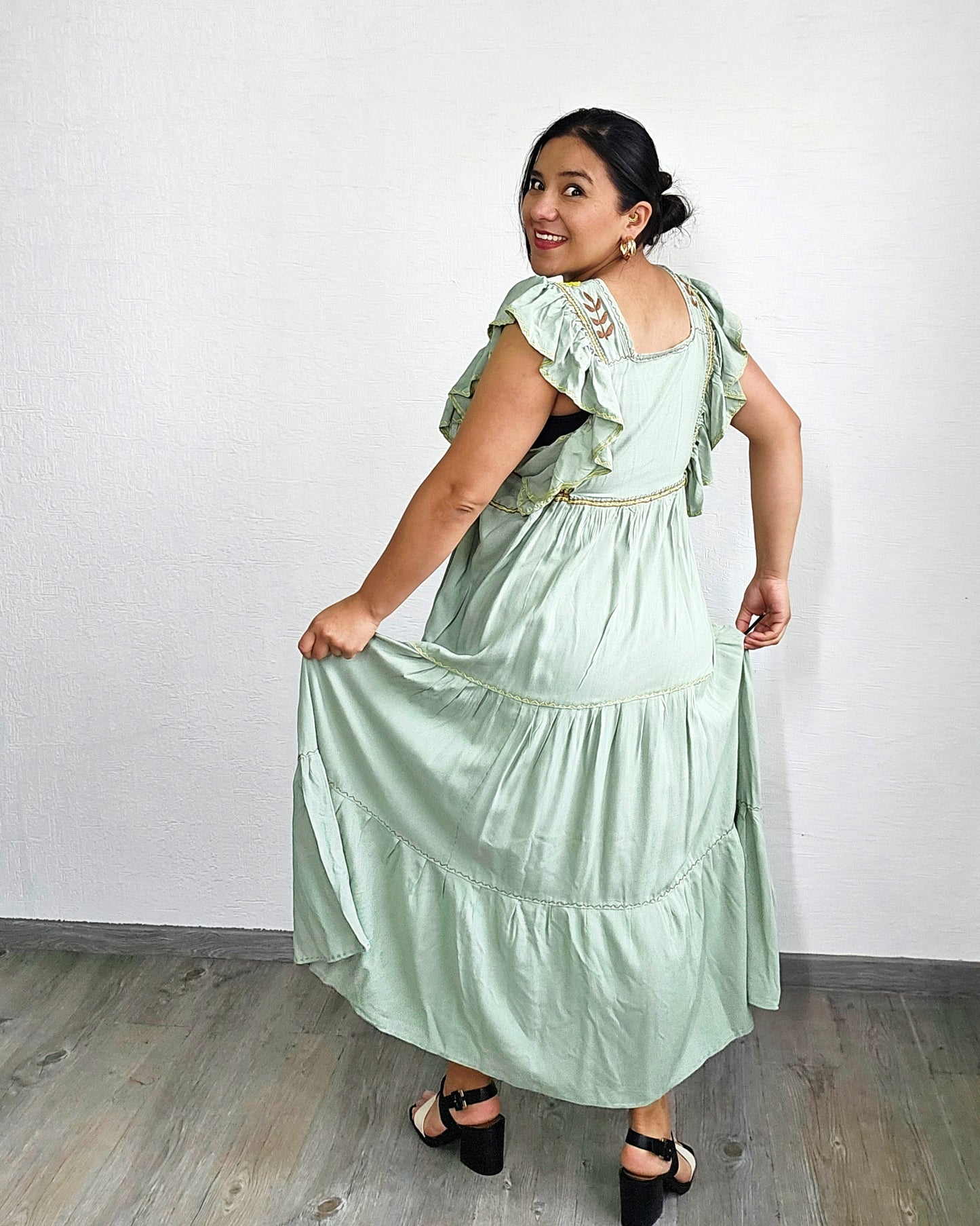 Vestido Josefina Menta Amarillo Unitalla