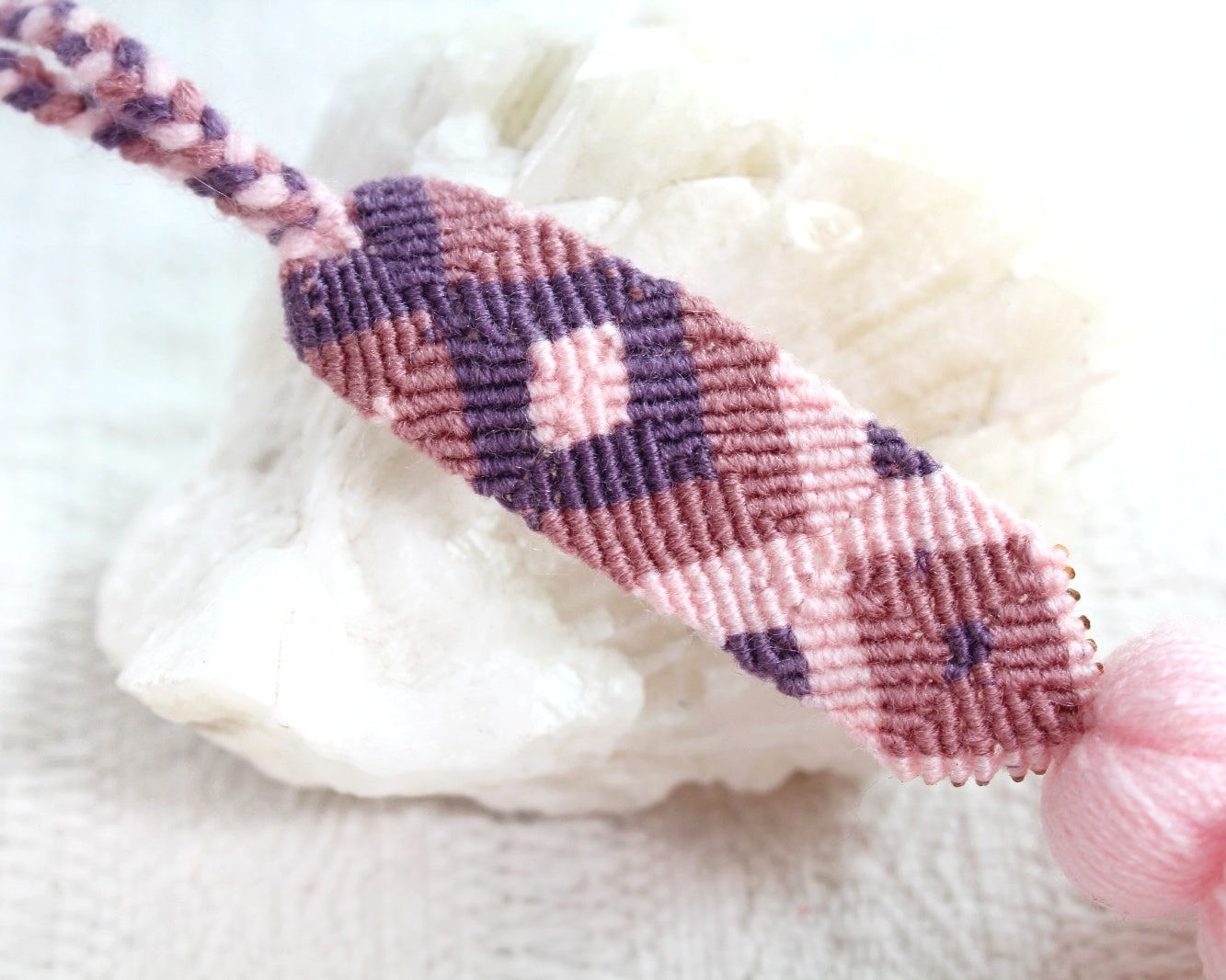 Campanitas con pulsera Rosa Lila