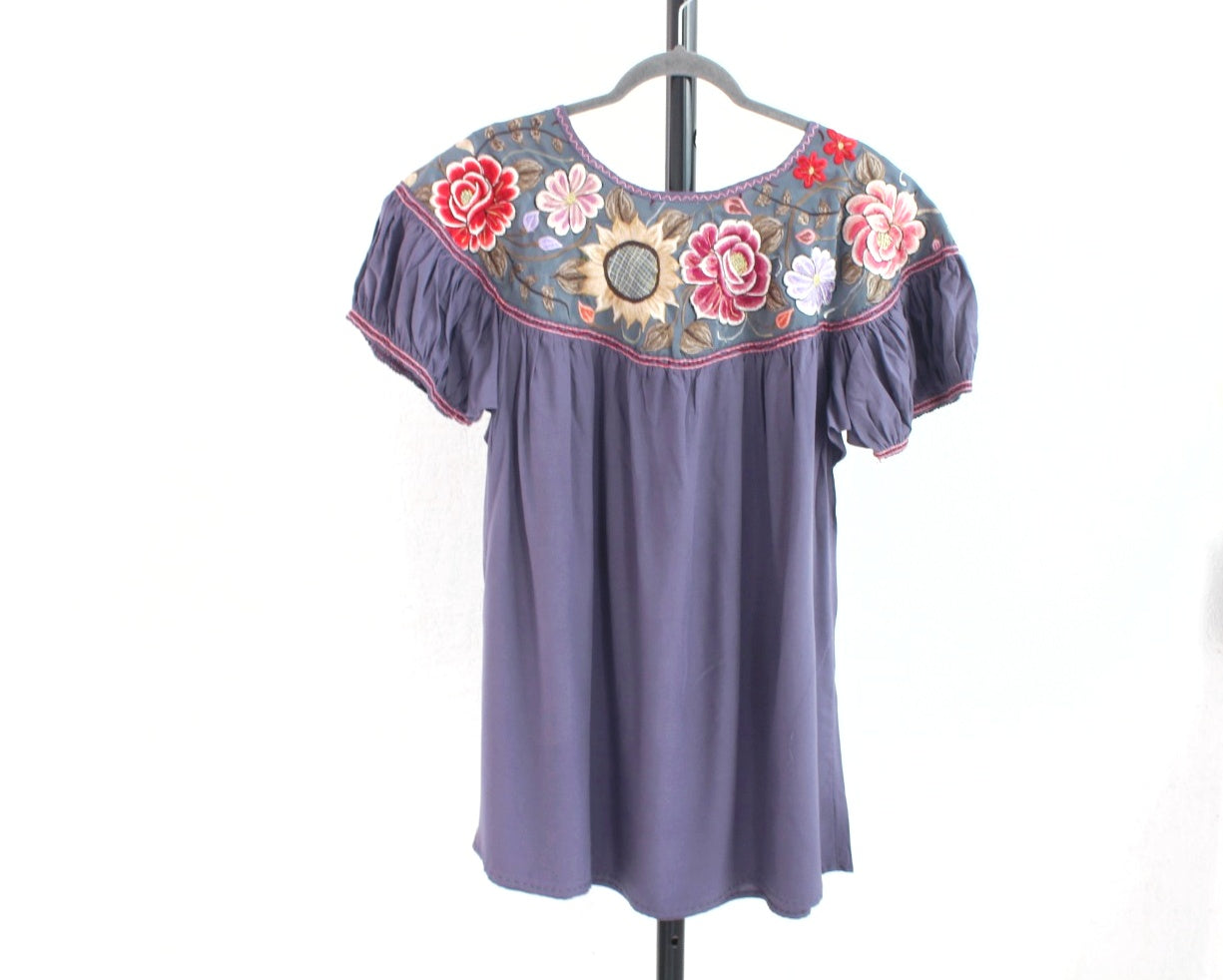 Blusa Abigail Flores Gris XL - XXL