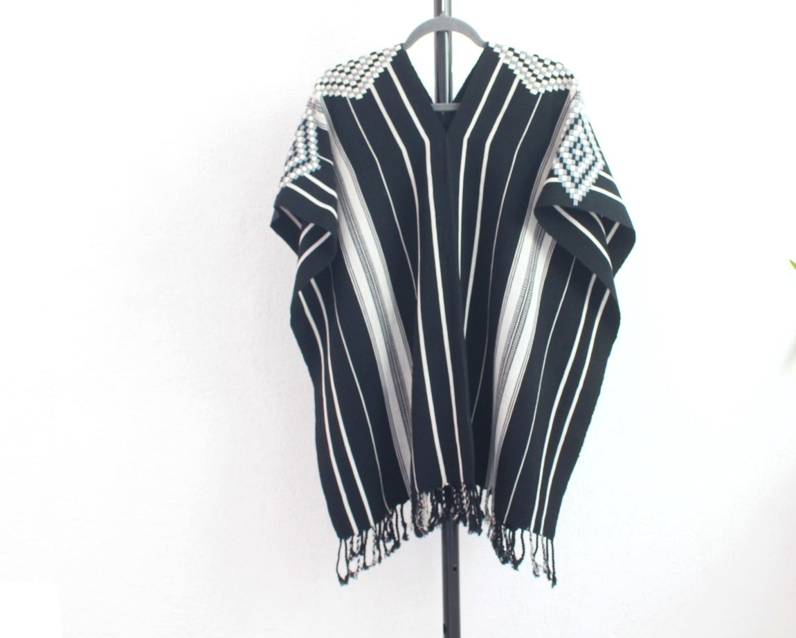 Jorongo Lineas Negro Blanco