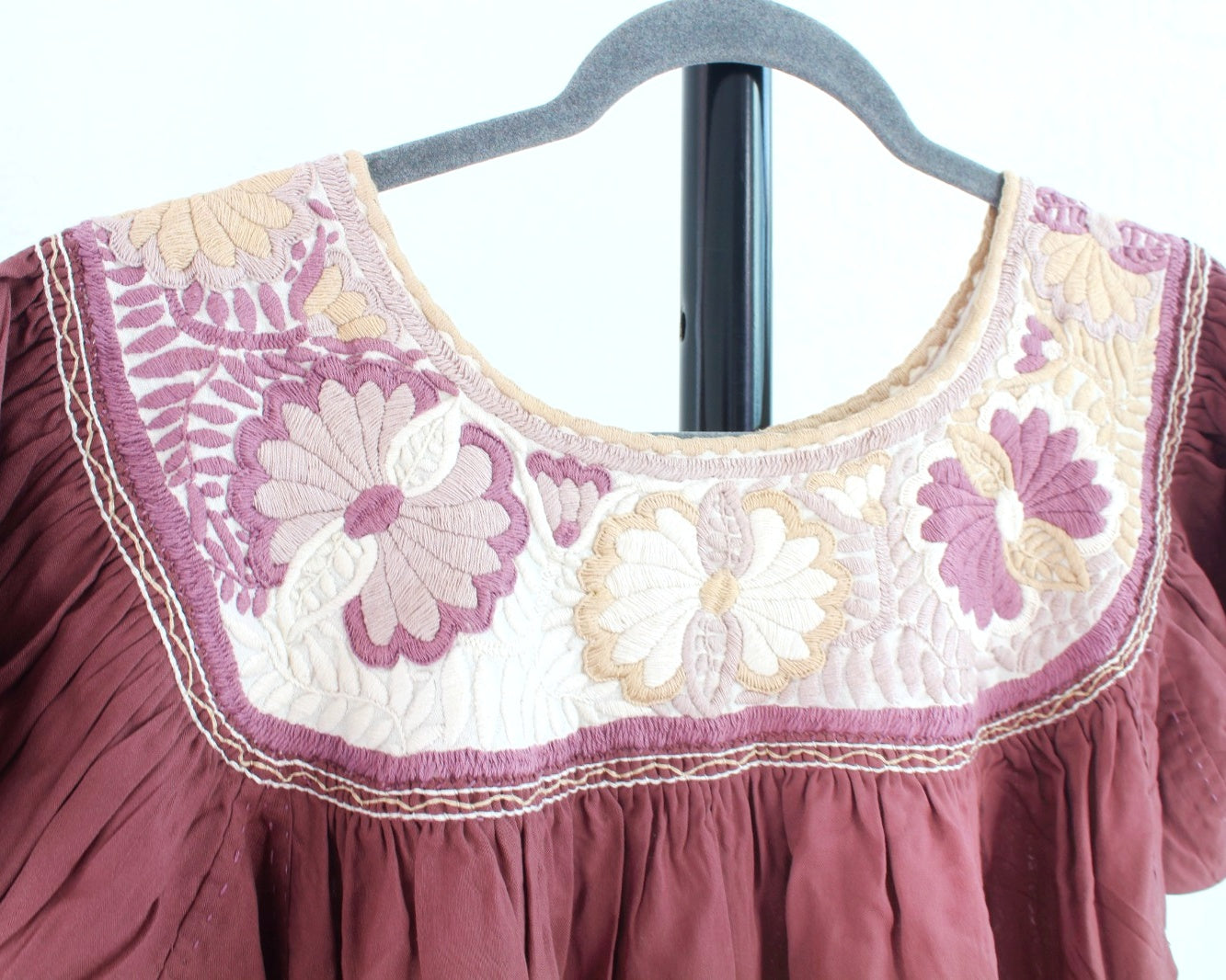 Blusa Aguacatenango Marsala Crema Beige
