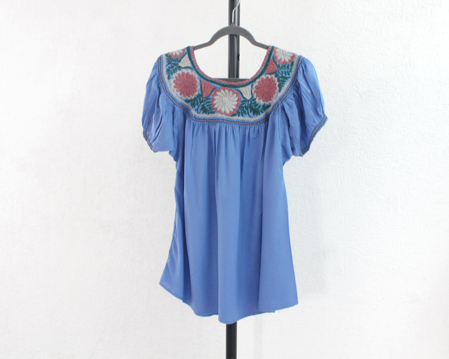 Blusa Aguacatenango Azul Rosa Verde