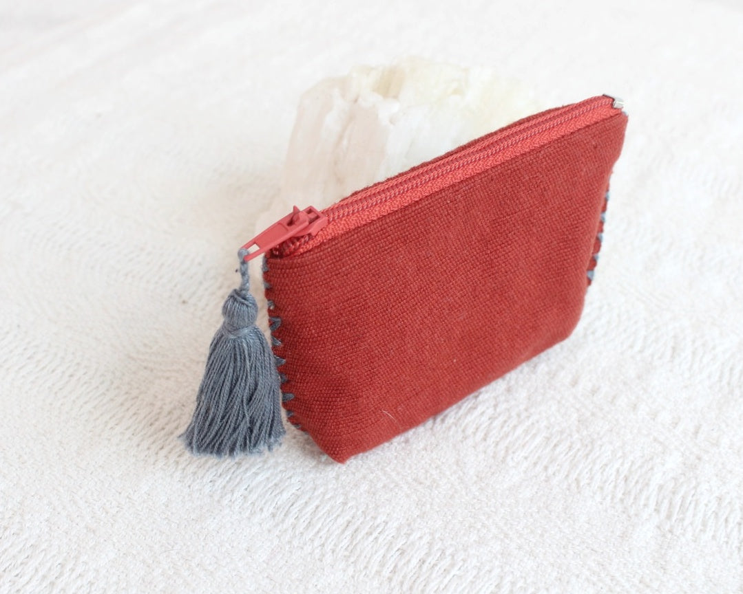 Mini Monedero Rombos Amarillo Rosa