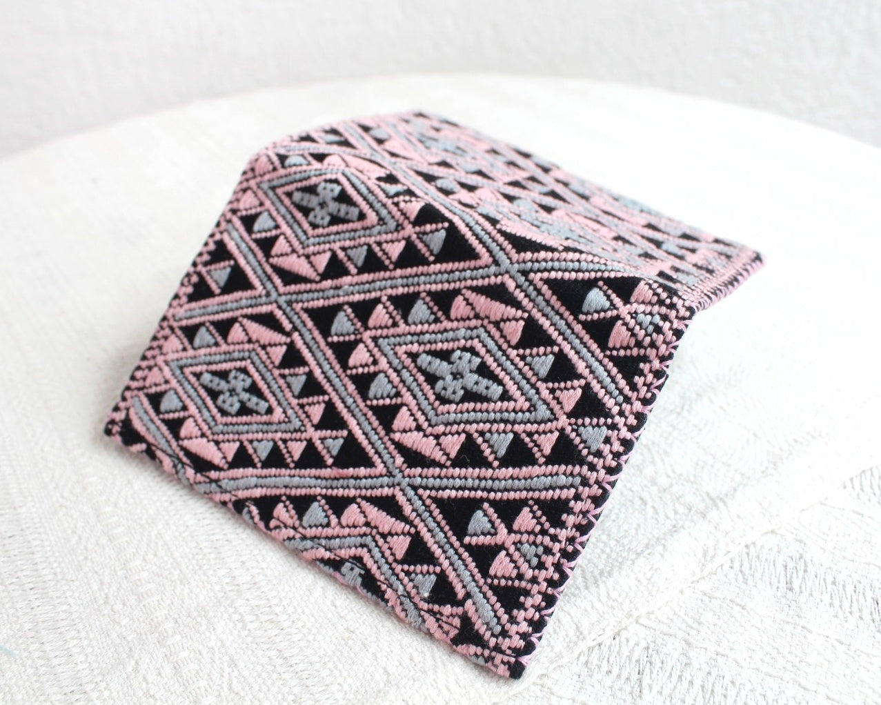 Porta Pasaporte Estrella Rosa Gris Negro