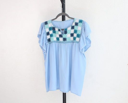 Blusa Luisa Azul Claro Ch M
