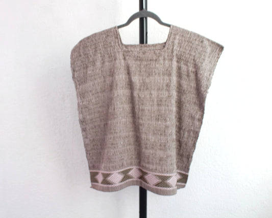 Blusa Huipil Zinacantán Verde Rosa