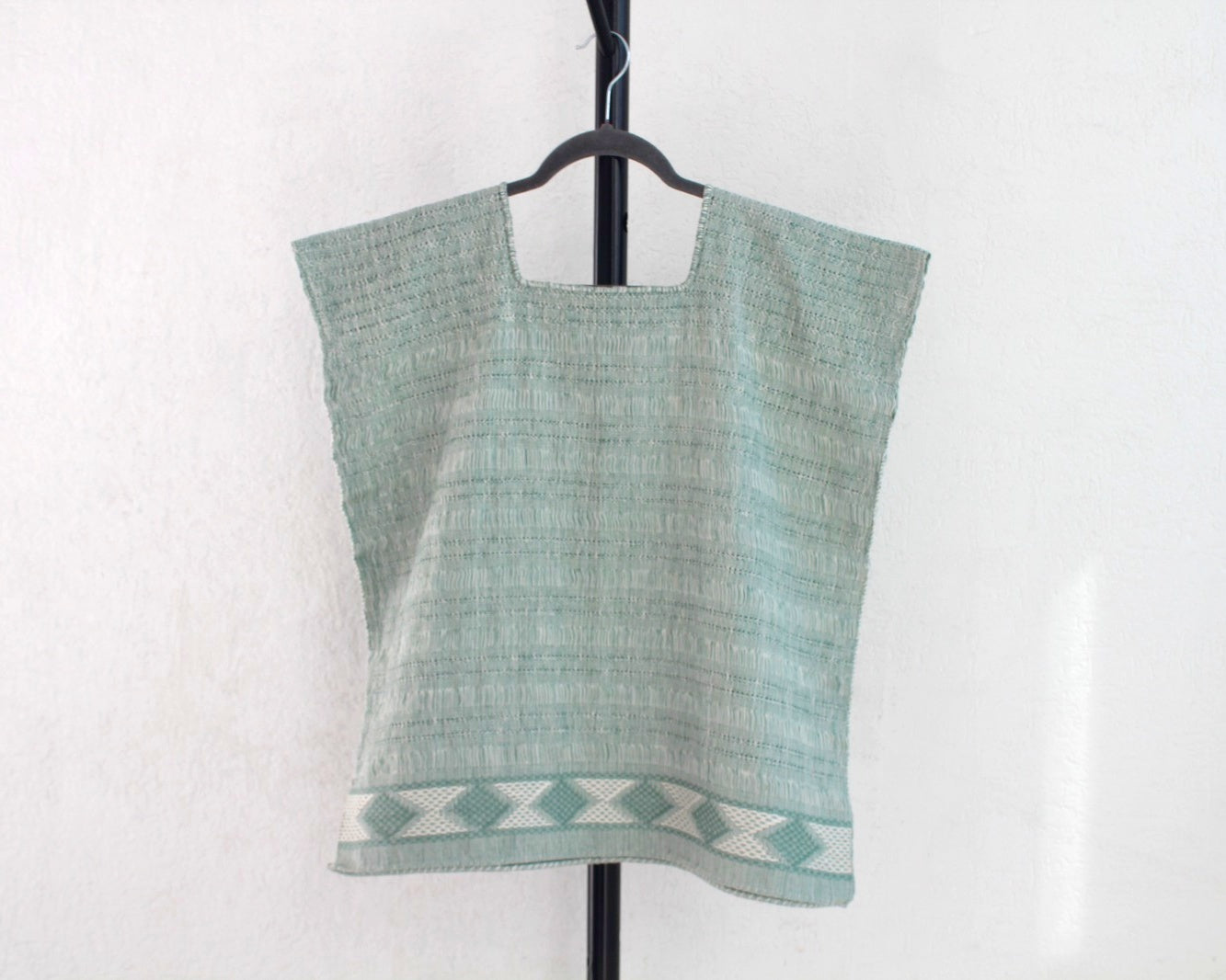 Blusa Huipil Zinacantán Menta Blanco
