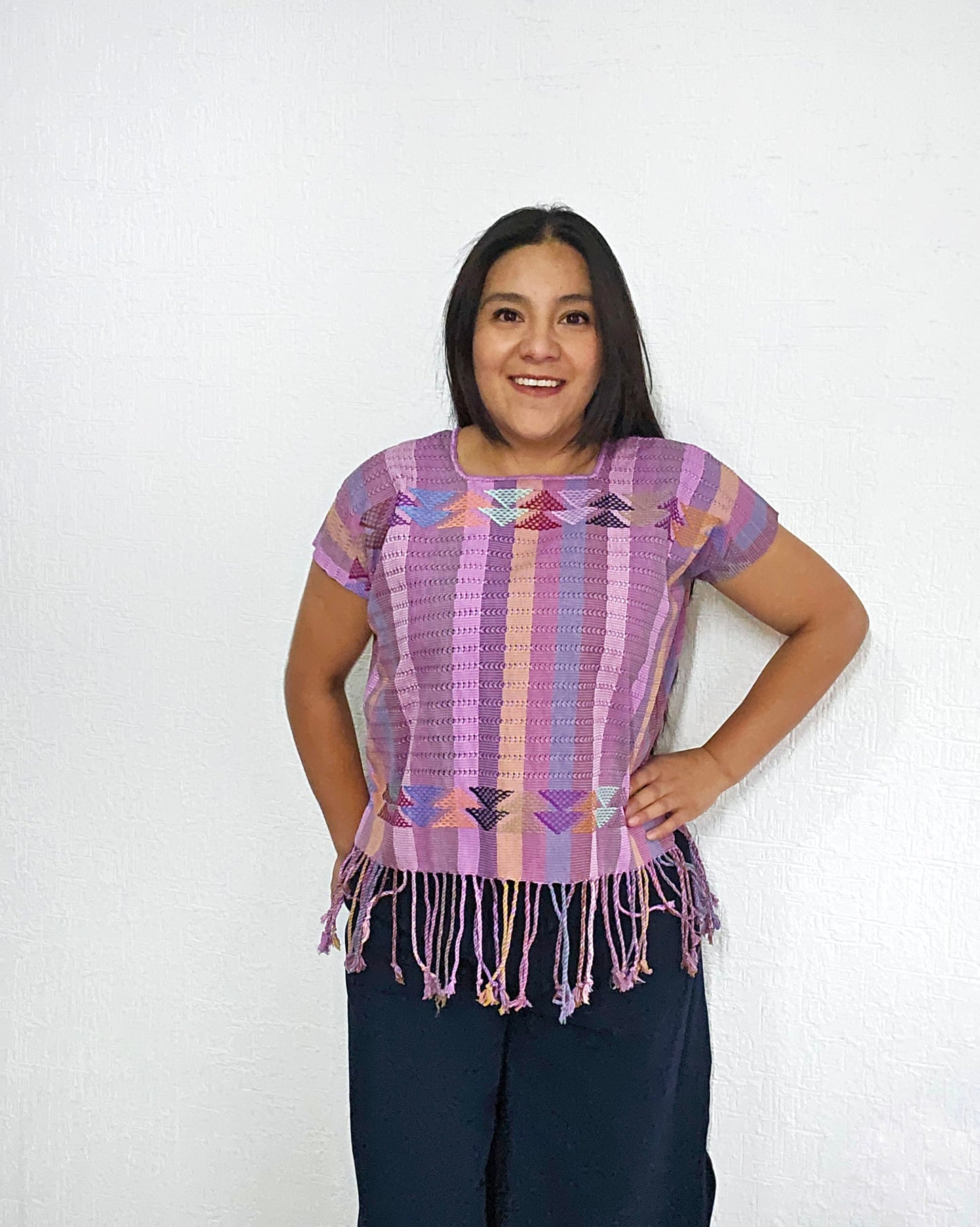 Huipil Angela Lila Rosa XL