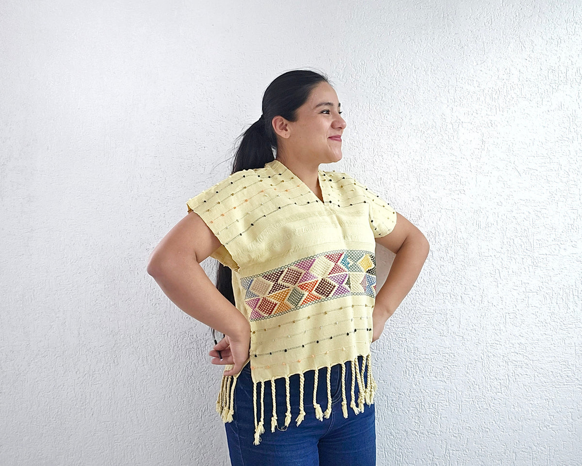 Huipil Cristy Amarillo Unitalla